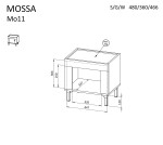 Noční stolek Mossa MO11 Barva korpusu: Černá