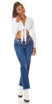 Sexy použitý vzhled Highwaist Jeans denimblue