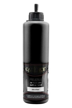 Akrylová barva Cadence Premium, 500 ml - black, černá