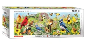 EUROGRAPHICS Panoramatické puzzle Zahradní ptáci