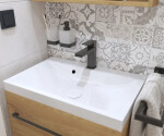 Umyvadlová baterie SAT Vision bez výpusti černá matná SATBSVI271C SATBSVI271C