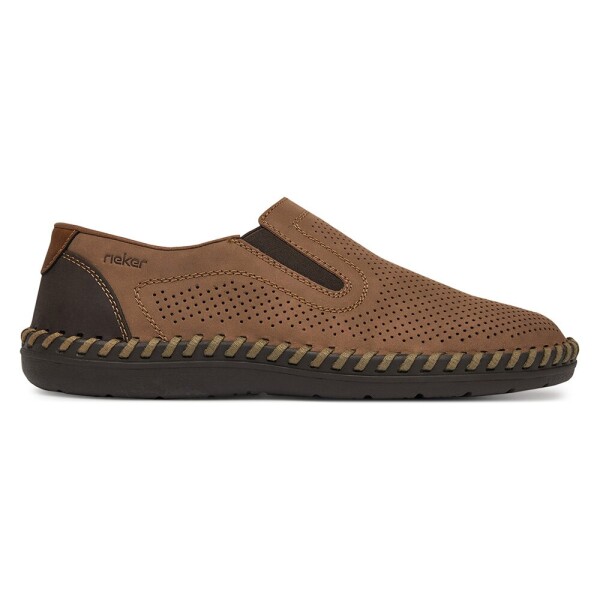Polobotky Rieker B2460-25 Přírodní kůže (useň) - Nubuk