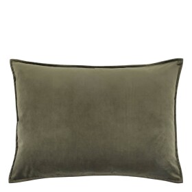 Chic Antique Sametový povlak na polštář Aix Olive 50 × 70 cm, zelená barva, textil