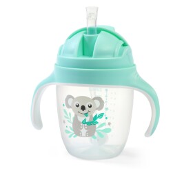 BabyOno netekoucí hrneček s brčkem a závažím, 240ml, 6m+ barva: tyrkysový