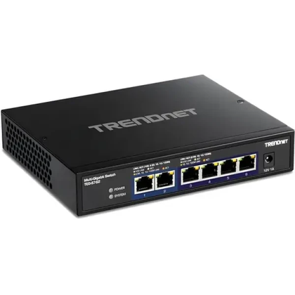 TRENDnet TEG-S762 / Switch / 6-port / 2x 10GbE + 4x 2,5GbE RJ-45 / 60 Gbit/s / bez ventilátoru (TEG-S762)