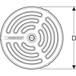 GEBERIT - Příslušenství Rošt pro podlahové vpusti, přišroubovatelný, průměr 10 cm, nerez 154.317.00.1
