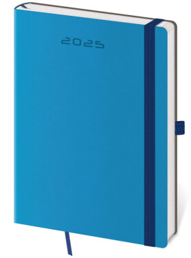 Týdenní diář 2025 Helma A5 - Flexies s poutkem modrý