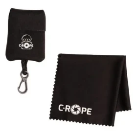 C-ROPE Čisticí utěrka s neoprenovým pouzdrem černá / Čisticí utěrka / Mikrovlákno / Univerzální (CRP-MFT-SGL-BLK-2)
