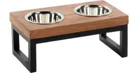 Flamingo Tommy Duo Dinner Stojan se 2 nerezovými miskami 1,6 l