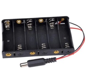 Bateriový box pro šest baterií AA 1,5V s konektorem DC - 5,5 x 2,1 mm