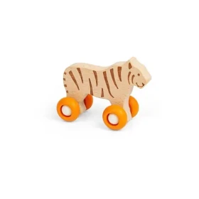 Bigjigs Toys Zvířátko na kolečkách Safari Tygr