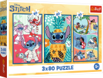 Puzzle Lilo & Stitch: Svět Stitche 3x80 dílků - Twistshake