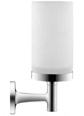 DURAVIT - Starck T Sklenka na kartáčky a pastu s držákem, chrom/mléčné sklo 0099311000