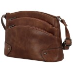 Stylová dámská koženková crossbody kabelka Giada, coffee