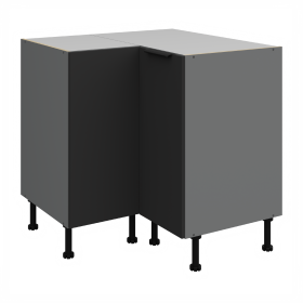 Spodní rohová skříňka Aria ANT 90x90 DN 2F BB Barva korpusu: Antracit, Barva dvířek: BL - Black AFM