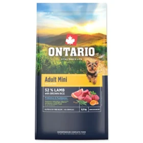 Ontario Adult Mini Lamb Brown Rice 6.5kg / Granule pro dospělé psy (214-13108)