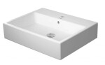 DURAVIT - Vero Air Umyvadlo 60x47 cm, s přepadem, otvor pro baterii, WonderGliss, bílá 23506000001