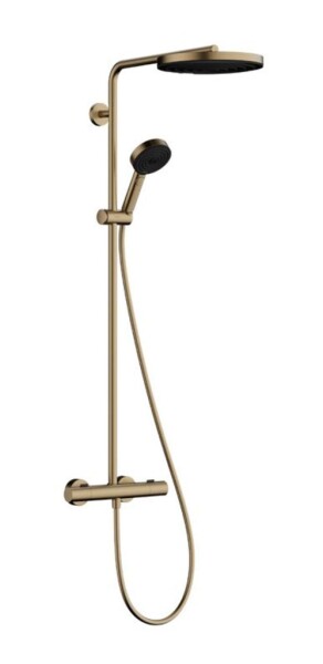HANSGROHE - Pulsify S Puro Sprchový set s termostatem, průměr 26 cm, 3 proudy, kartáčovaný bronz 24236140