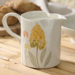 Ib Laursen Kameninový džbánek Flowers Outside 230 ml, žlutá barva, keramika