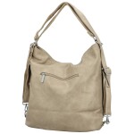 Trendy dámský koženkový kabelko-batoh Lambros, béžový