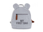 Childhome Dětský batoh My First Bag Canvas Grey / 24 x 8 x 20 cm (CWKIDBCGA)