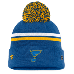 Fanatics Pánská zimní čepice St. Louis Blues NHL Authentic Pro A/Cap Cuffed Beanie bílá/modrá/žlutá