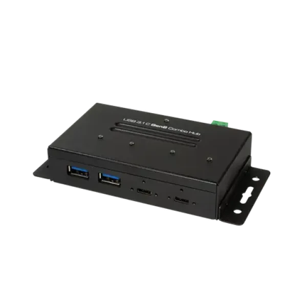 LogiLink UA0316 černá / Industriální USB hub / 2x USB-A 3.2 / 3x USB-C 3.2 (UA0316)