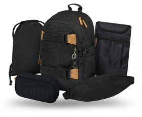 5 SET Skate Darkness: batoh, penál, sáček, ledvinka, obal na notebook