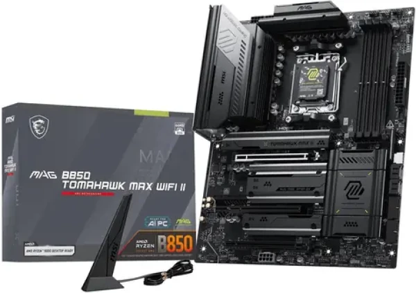 MSI MAG B850 TOMAHAWK MAX WIFI II černá / Základní deska / AMD B850 / DDR5 / 5GLAN / Wi-Fi 7 / sc.AM5 / ATX (7E62-015R)