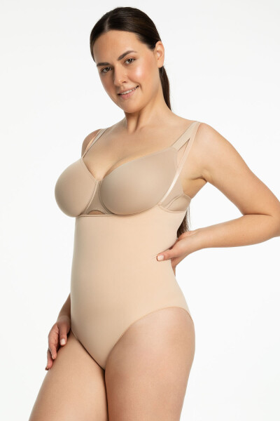 Dámské body 419 Seamless Open Béžová - Julimex béžová 2XL