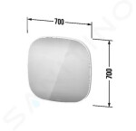 DURAVIT - Zencha Zrcadlo s LED osvětlením, 700x700x50 mm, matná bílá ZE7056000000000
