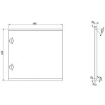 MEXEN - Rivel čelo pro koupelnovou skříňku reliéf 45 x 43,5, grafit mat 91A21-0450-470-1-66