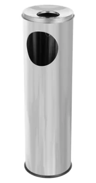 ALDA Cigarette Pillar 15 l lesklá / Odpadkový koš s popelníkem / nerezová ocel