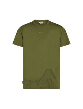 ICEBREAKER Mens Merino 150 Tech Lite SS Tee 3D Mapping, Sphagnum velikost: XL