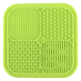 Huhubamboo Lízací podložka pro psy zelená / Lízací podložka / 20x20 cm (356068)