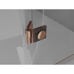 MEXEN/S - Lunar L Duo sprchový kout dveře křídlové 90 x 80, transparent, růžové zlato 834L-090L-080P-60-00