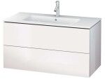 DURAVIT - L-Cube Umyvadlová skříňka 55x102x48 cm, 2 zásuvky, lesklá bílá LC624202222
