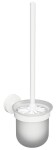 SAPHO - X-ROUND WHITE WC štětka závěsná, mléčné sklo, bílá mat XR303W