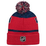 Outerstuff Dětská zimní čepice Washington Capitals NHL Puck Pattern Cuffed Pom