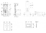 GEBERIT - Duofix Set předstěnové instalace, klozetu Oudee a sedátka softclose, tlačítko Sigma30, matná černá/černá SANI11CA5100B