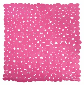 MSV GALETS protiskluzová podložka do sprchy růžová / PVC / 53 x 53 cm