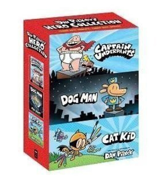 Dav Pilkey´s Hero Collection (Captain Underpants #1, Dog Man #1, Cat Kid Comic Club #1) - Dav Pilkey