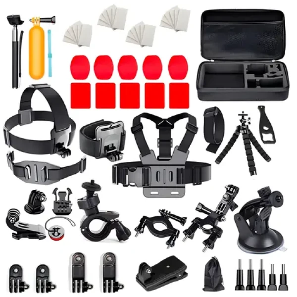 Hurtel Sada příslušenství 63v1 pro akční kamery / Sada příslušenství / GoPro / DJI / Insta360 / SJCam / Eken (9145576245958)