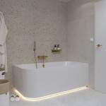 Vanová baterie SAT Aurum bez sprchového setu 150 mm broušená zlatá SATBAUR222BG SATBAUR222BG