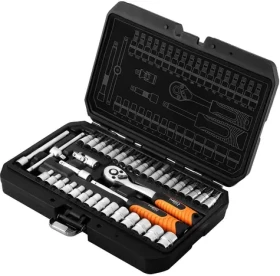 NEO TOOLS Sada nástrčných klíčů 1/4" / 38 dílů / Ráčna 72T / CrV ocel (10-232)