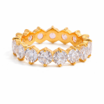 ELENYS Radiant Crystal – pozlacený prsten 18K žluté zlato Velikost: 7 (EU: 54-56)