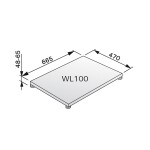 Ochranný podlahový štít 470 x 665 mm, černý CWL100L