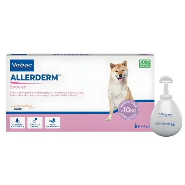 Virbac Allerderm Spot On / Péče o pokožku a srst / Pro psy / 6x4 ml