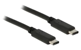 DeLock černá / USB kabel / 2x USB-C / USB 2.0 / 1 m (83673)
