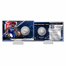 Mince Philadelphia 76ers NBA Joel Embiid Silver Coin Card